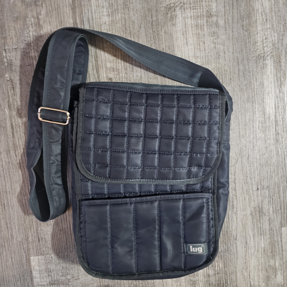 Lug Blue Quilted  Crossbody Bag